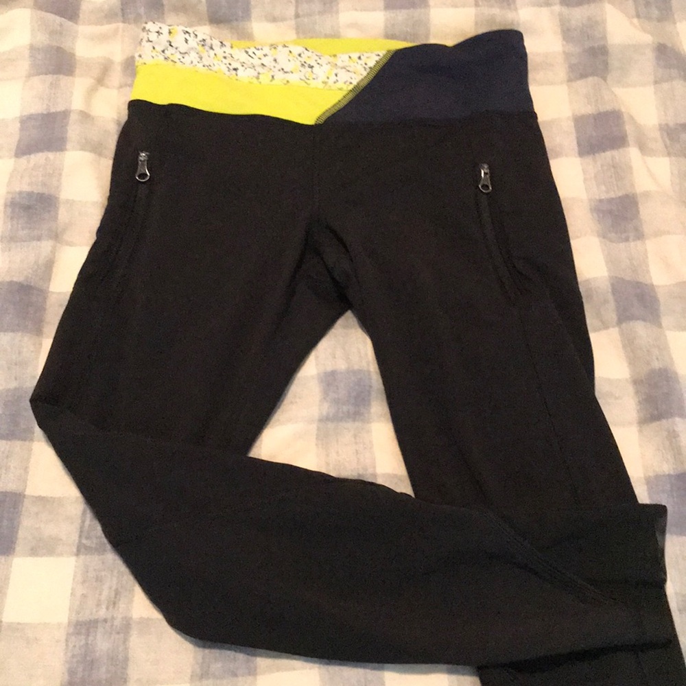 Lululemon Speed Tights multicolor waistband - Picture 2 of 5
